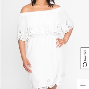 Studio Eyelet Off the Shoulder Dress